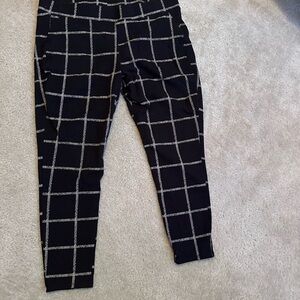 Torrid Black and White Grid Leggings